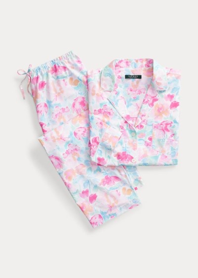 Women's Ralph Lauren Printed Cotton-Blend Pajama Sets | 093526SCK